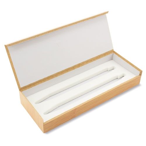 Étui Bambou Éco-Responsable pour 2 Stylos - Personnalisable