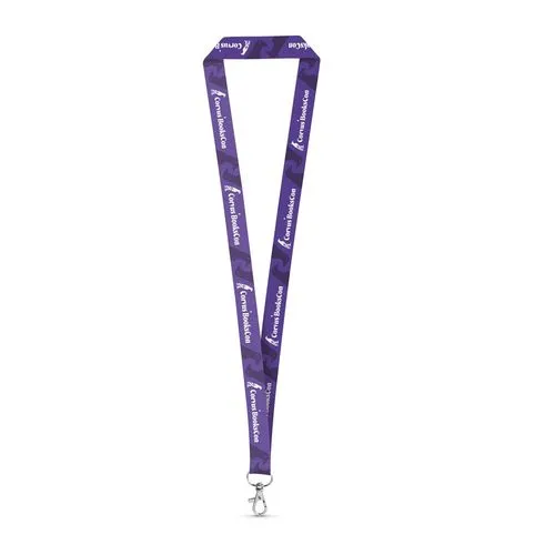 Lanyard Polyester Sublimation avec Porte-Badge Rigide - Fabrication EU