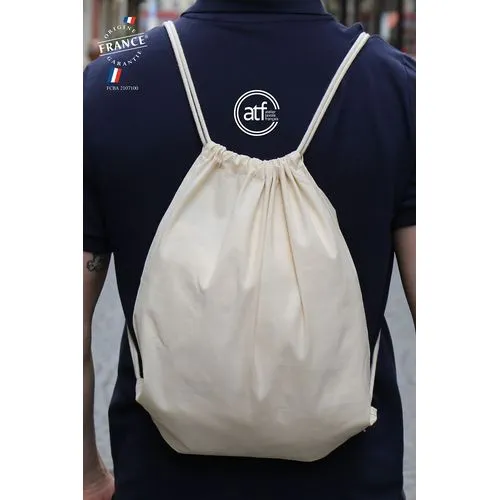Sac à Dos Cordon Coton Bio Fabriqué en France - Personnalisable