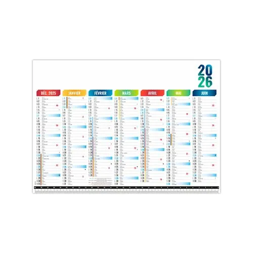 SOUS-MAIN SMP MESURE 2026 - 297X210MM QUADRI RECTO VERSO PLASTIFIE ENCAPSULE