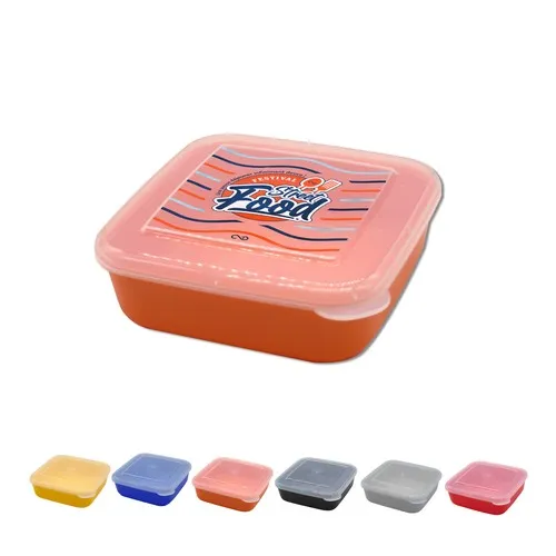 Boîte Repas Personnalisée Quadrichromie - Polypropylène Réutilisable