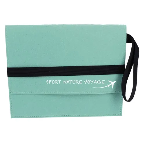 Pochette feutrine VIENNE turquoise