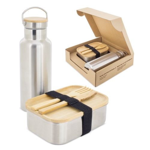 Set Déjeuner Écologique Bambou Personnalisable - 4 Pièces