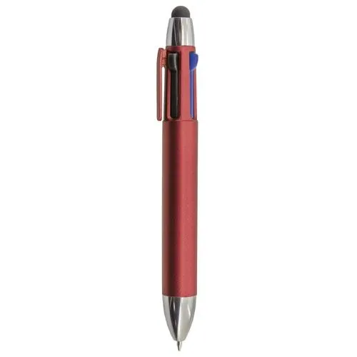 STYLO POINTE 4 COULEURS "STAR" ROUGE