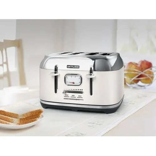 Grille-pain 4 fentes rétro beige personnalisable