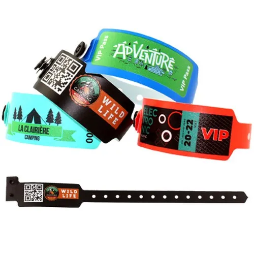 Bracelets plastique personnalisés 25mm - Impression couleur CMJN