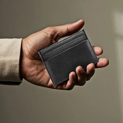 Porte-Cartes Cuir Véritable avec Personnalisation et Coffret