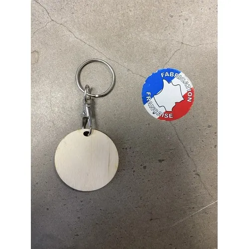 Porte-clés Bois Peuplier Français Personnalisable - Fabrication Solidaire
