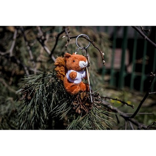 Porte-clés Écureuil en Peluche avec T-shirt Personnalisable