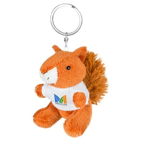 Porte-clés Écureuil en Peluche avec T-shirt Personnalisable