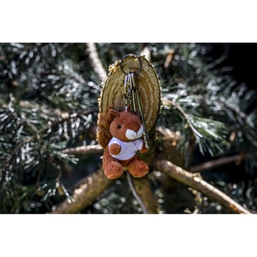 Porte-clés Écureuil en Peluche avec T-shirt Personnalisable