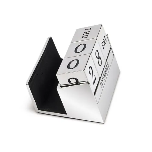 Calendrier Personnalisable en Boîte Métal Chromé
