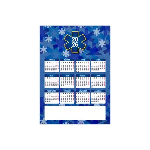 MAG CROIX BLEUE 2026 - MAXI MAGNET 150 x 210 mm - QUADRI