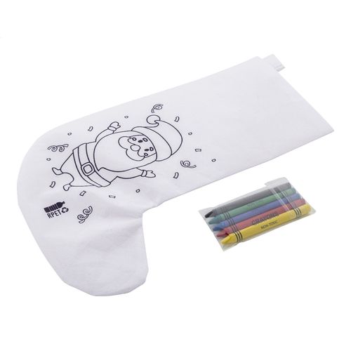Chaussette de Noël à Colorier en RPET Recyclé avec Crayons