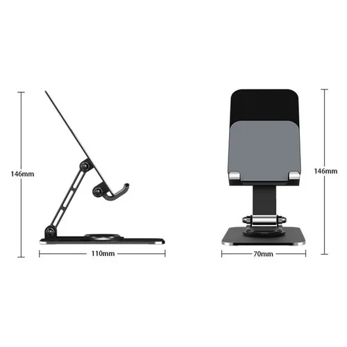 Support téléphone bureau métal rotatif 360° personnalisable