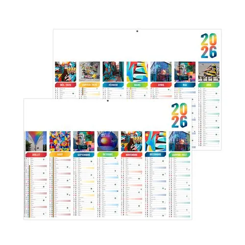 FLORIAN 2026 - MIDI 430 x 335 mm - LEGER 400G - SANS MARQUAGE - 1 TROU EN TETE