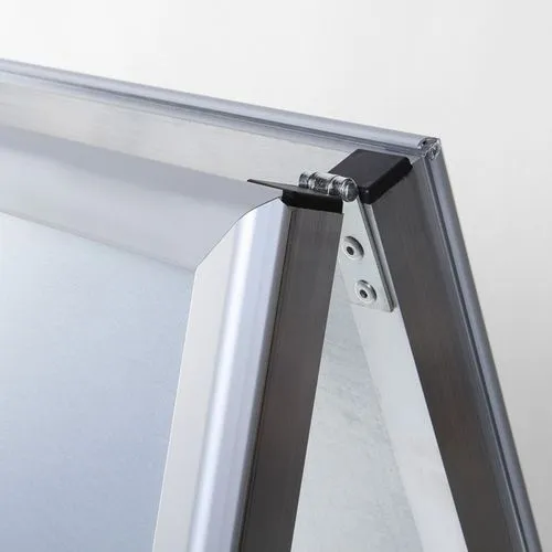 Chevalet d'Affichage A0 Double Face - Coins Onglet 32mm Alu