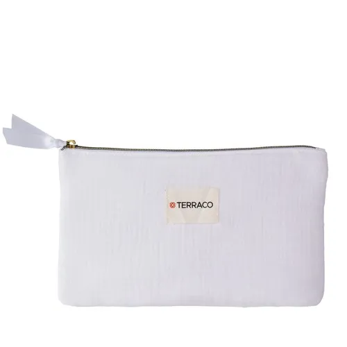 Trousse Plate de Luxe en Coton Personnalisable - Fabrication Portugal