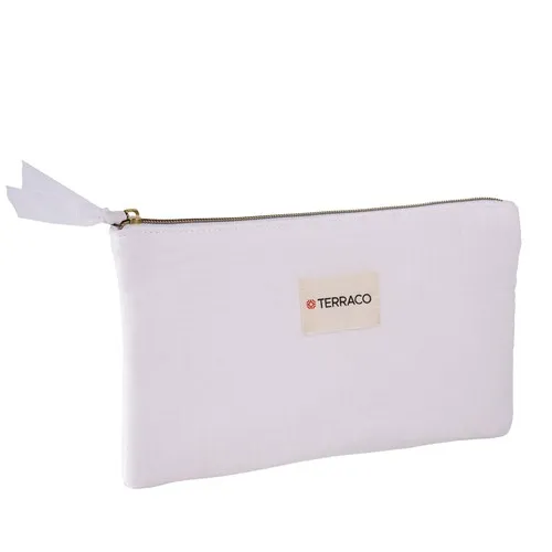 Trousse Plate de Luxe en Coton Personnalisable - Fabrication Portugal