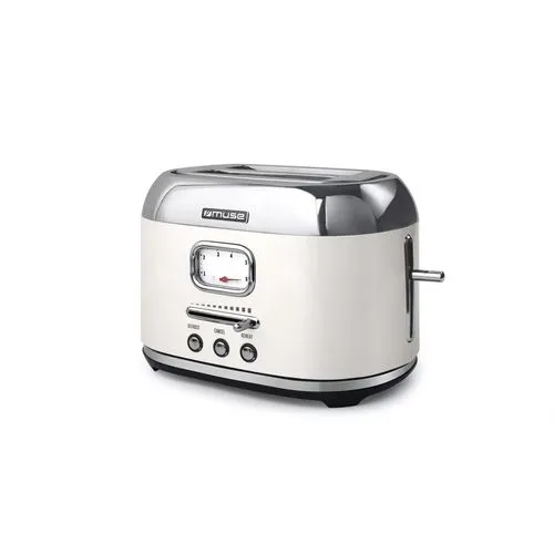 Grille-pain 2 fentes beige personnalisable - 1000W acier inoxydable