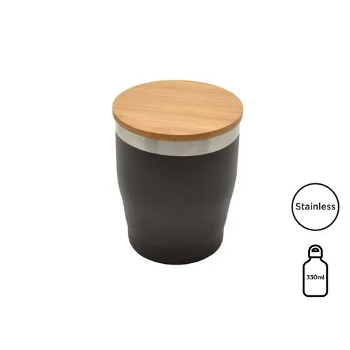 Mug isotherme 'Nagano' avec couvercle en bambou (M)