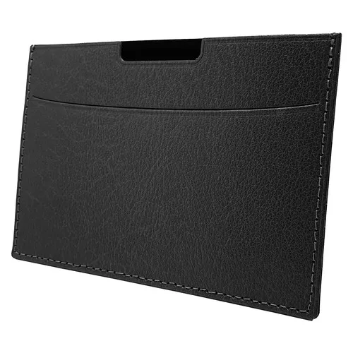 PORTE CARTE GRISE & DOCUMENTS EN SIMILI-CUIR NOIR GRAINE - MADE IN EUROPE