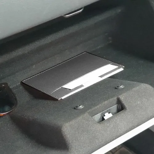 PORTE CARTE GRISE & DOCUMENTS EN SIMILI-CUIR NOIR GRAINE - MADE IN EUROPE