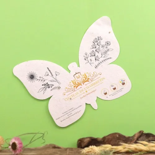 Papier à graines personnalisé A6 avec découpe sur-mesure