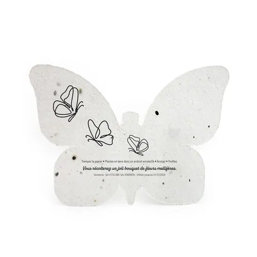 Papier à graines personnalisé A6 avec découpe sur-mesure