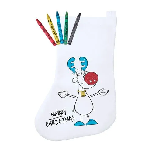 Chaussette de Noël à colorier Plicom