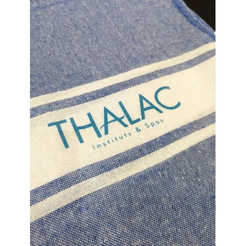 Fouta Écologique Personnalisée en Coton Recyclé - Sérigraphie Logo