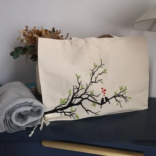 Sac Shopping XL Coton Canvas 300g/m² - Grand Format Personnalisable