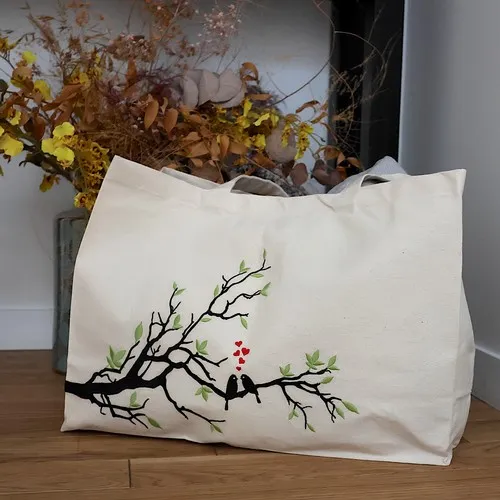 Sac Shopping XL Coton Canvas 300g/m² - Grand Format Personnalisable