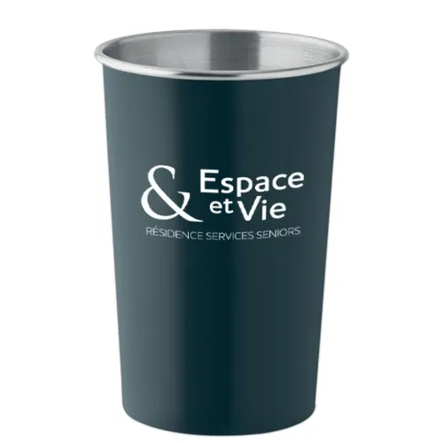 Gobelet Conique Blanc 40cl PETG Incassable - Impression 1 couleur