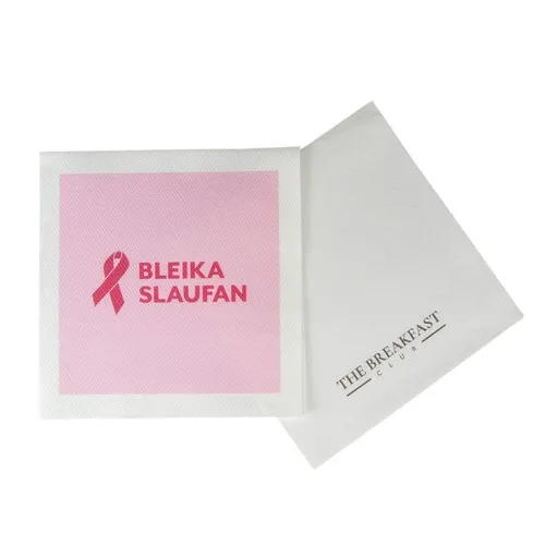 Serviette cocktail personnalisée 24x24 cm - Impression 1 couleur