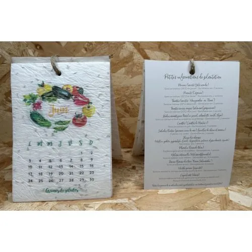 Calendrier à Planter A5 Personnalisé - 13 Variétés de Graines