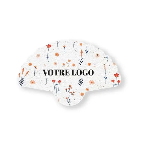 Éventail publicitaire personnalisé à planter - Papier ensemencé