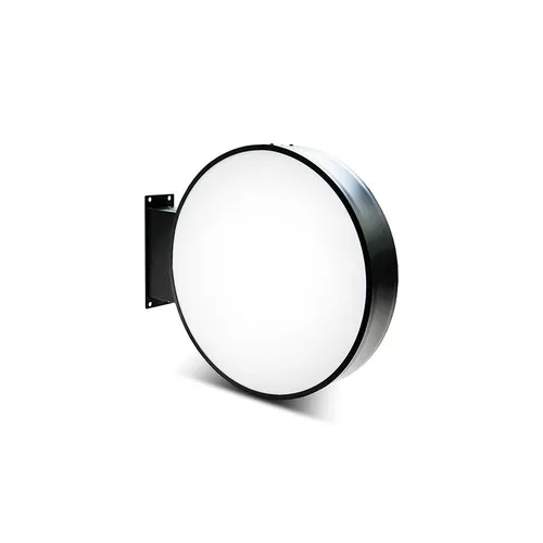 Enseigne lumineuse ronde LED 50 cm - PLV murale extérieure 2 faces