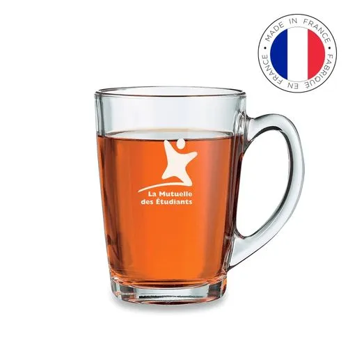 Mug en verre trempé 32cl personnalisable - Fabrication française