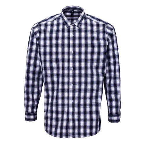 Chemise m.l. à carreaux en coton "Mulligan" homme