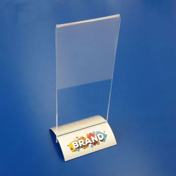 Porte-affiche DL acrylique et aluminium personnalisable par sérigraphie