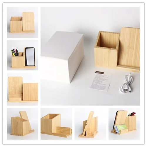 CHARGEUR EN BOIS AVEC SUPPORT