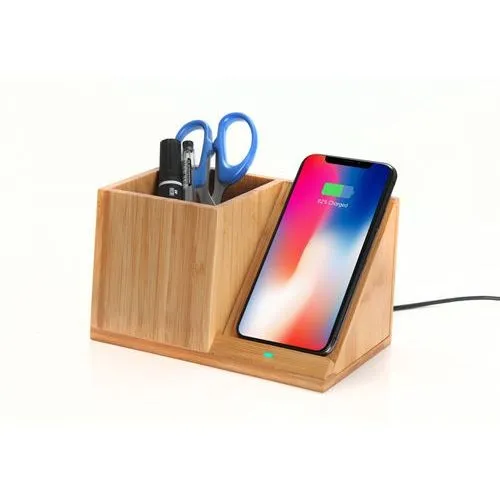 CHARGEUR EN BOIS AVEC SUPPORT
