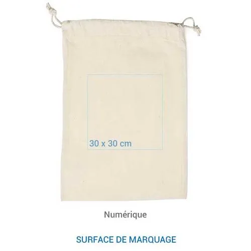 Pochon coton FIDJI XXL 140 - écru