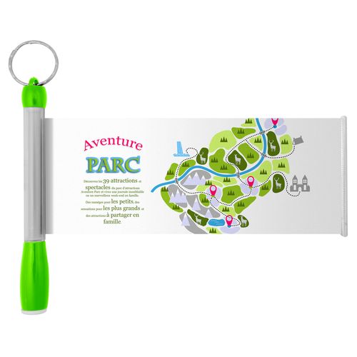 Porte-clés Lampe avec Bannière Déroulante Personnalisable