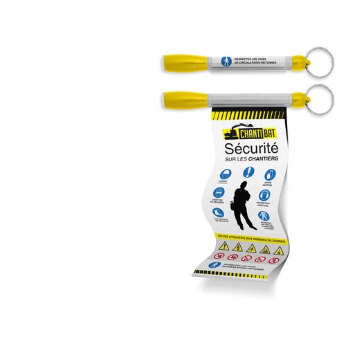 Porte-clés Lampe avec Bannière Déroulante Personnalisable