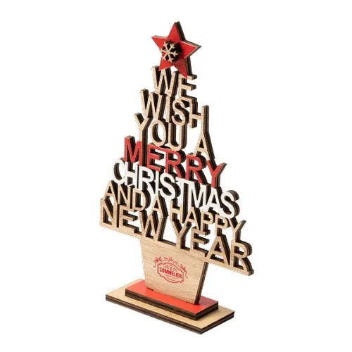 Décoration de Noël en bois personnalisable - Modèle Arbre