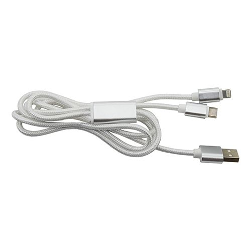 Chargeur Porte-Clés Écologique 3 Connecteurs Personnalisable