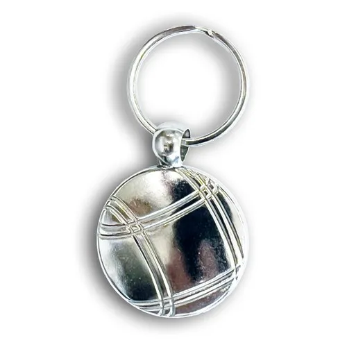 Porte-clés Boule de Pétanque Personnalisable en Métal ZAMAC