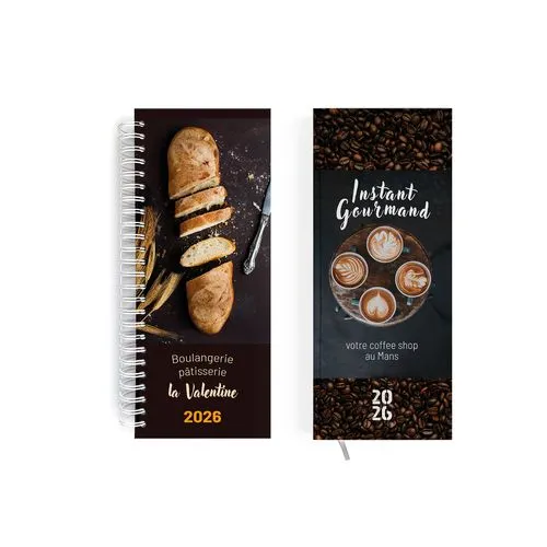 AGENDA CARRE 1 JOUR CREATION 2026 - 140 x 210 mm - COUVERTURE RIGIDE EMBOITEE QUADRI